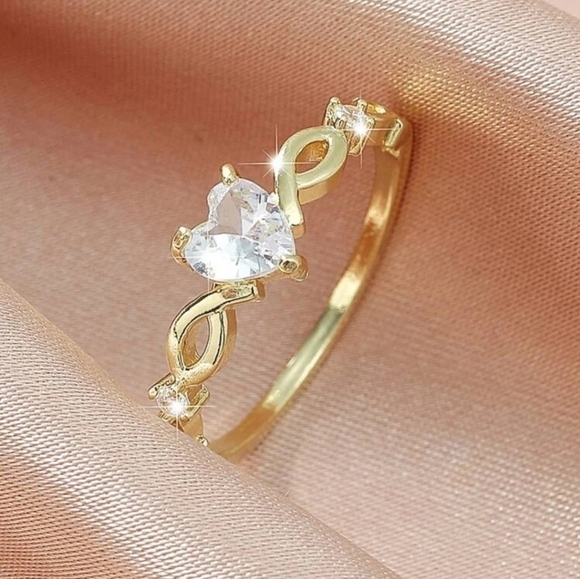 HEART Ring with zircon - Picture 2 of 6